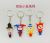 Trendy Clothes Kawaii Pendant Car Cutting Keychain Car Interior Supplies Creative Men's and Women's Schoolbags Hanging Ornament Cute Cartoon