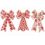 New 25cm Christmas Bowknot Christmas Wedding Decoration Large Snowflake Striped Printing Linen Bow