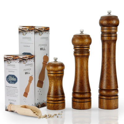 Oak Grinder Pepper Mill Manual Pepper Grinder Grinder Multi-Purpose Seasoning Bottle Kitchen Tools