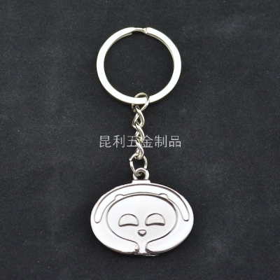 Cartoon Face Keychain Alloy Keychain Metal Advertising Gifts Promotional Gifts Fashion Boutique Hanging Buckle