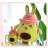 Avocado Pillow TikTok Hot Sale with Hat Rabbit Avocado Pillow Gift Plush Toy