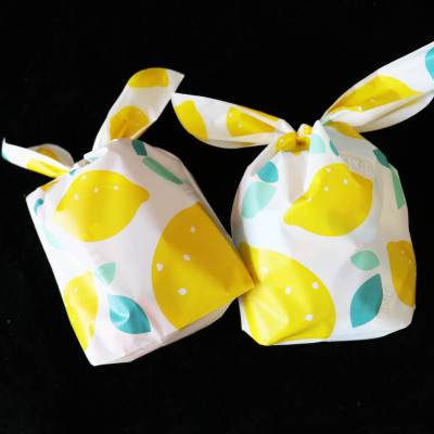 Baking Bag Candy Bag Cute Long Ears Rabbit Biscuit Bag Small Gifts Present Plastic Bag 13.5*22