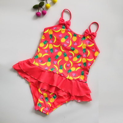 Swimsuit AliExpress Best Seller in Europe and America Girls' Children's Swimsuit Women's One-Piece Swimsuit Beach Spring 4-12 Years Old