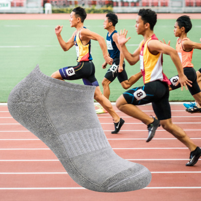 100% Cotton Socks Spring Men's Sports and Leisure Socks Breathable Towel Bottom Socks Outdoor Deodorant Football Socks Wholesale