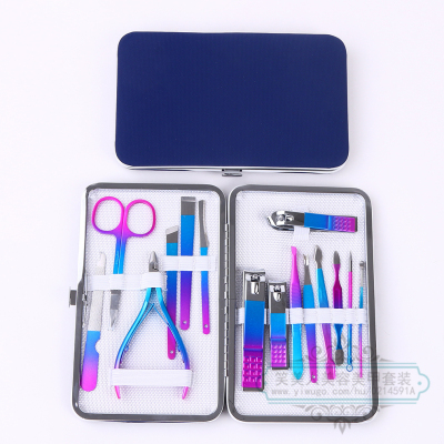 Nail Clippers Set Cutting Pliers Pedicure Knife Exfoliating Inflammation Gray Nail Groove Olecranon Scissors Pimple Pin Ear-Picker Vibrissac Scissors Tools