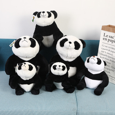 Popular New Small Rabbit Fur Pp Cotton National Treasure Plush Toy Sample to Figure Logo Custom Head Giant Panda Doll