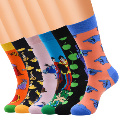 Direct Supply Foreign Trade Fashion Brand Same Style Men's Socks European and American Creative Mid-Calf Length Socks AliExpress Amazon EBay