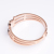 Fashion Exaggerated Black and White Cat's Eye Bracelet Titanium Steel Wide Version Bracelet 18K Rose Gold Ornament Female All-Match Gift