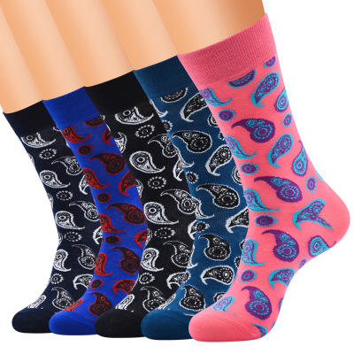 Direct Supply Foreign Trade Ethnic Style Men's Socks European and American Creative Mid-Calf Length Socks AliExpress Amazon EBay