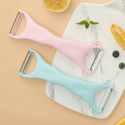 Multifunctional Double-Head Grater Apple Peeler Kitchen Tool Fruit Peeling Knife Plastic Scraper Melon Grater