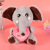 Factory Direct Sales Children's Plush Toys Cartoon Cute Deer Rabbit Elephant Sitting Posture Holding Love Plush Doll