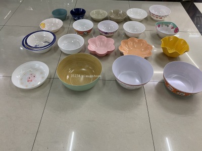 Melamine Tableware Melamine Bowl Rice Bowl Soup Bowl Noodle Bowl Salad Bowl Running Rivers and Lakes Stall Hot Sale