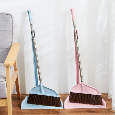X22-9116 Household Plastic Broom Soft Fur Broom Bedroom Cleaning Supplies Broom Combination Plastic Broom