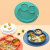 Large Sucker Children's Silicone Plate One-Piece Food Supplement Dining Plate Baby Cartoon Smiley Rice Bowl