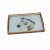 European Entry Lux Metal Tray Rectangular American Retro Domestic Living Room Coffee Table Cup Tray Glass Fruit Plate