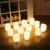 LED Electronic Black Core Simulation Tears Candle Holiday Dinner Wedding Bar Decorative Candle Factory Wholesale