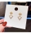 Women's Elegant V-Shaped Eardrops Eight Awn Star Design Sense Earrings Short round Face Simple and Personalized Earrings