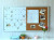 Combination board with half cork board half writing board for office  Plan Information Whiteboard Kanban Hanging Display