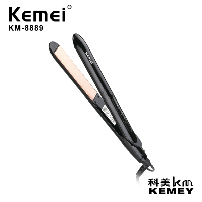 Cross-Border Factory Direct Sales Kemei KM-8889 Professional Plug-in Hair Straightener Four-Gear Temperature Adjustable