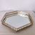 Factory Direct Sales Nordic Gold-Plated Glass Organizer Plate Mirror Bottom Tray Living Room Light Luxury Decoration Fruit Plate