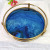 Factory Direct Sales Nordic Glass Storage Tray Domestic Ornaments Tea Set Disc Blue Agate Metal Crafts