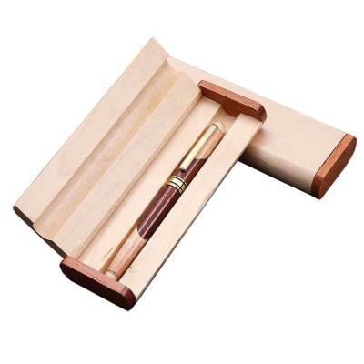 Fashion Wooden Pen Custom Logo Classical Stitching Wooden Pen Set Company Practical Gift Patchwork Pen