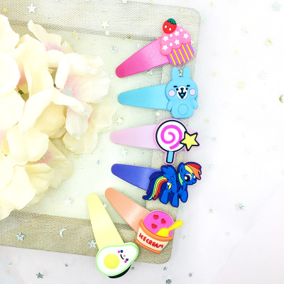 New Korean Style Children's Hairpin BB Clip Hair Accessories Cute Baby Cartoon Animal Fruit Broken Hair Bang Hairpin Headdress