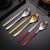 INS Style Stainless Steel Portable Tableware Student Tableware Three-Piece Set Fork Spoon Chopsticks Gift Portable Set