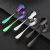 Light Luxury Style Titanium-Plated Stainless Steel Shell Spoon Household Restaurant Ice Cream Coffee Cake Spoon Cute Creative Tableware