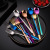 304 Stainless Steel Spoon Fork Gold-Plated Korean Spork Stirring Long Handle Creative Coffee Spoon Customizable Logo