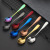 Light Luxury Style Titanium-Plated Stainless Steel Shell Spoon Household Restaurant Ice Cream Coffee Cake Spoon Cute Creative Tableware