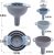 Slingifts 3 Piece ABS Funnel Set with Removable Strainer for Transferring Liquid, Fluid and Dry Ingredients