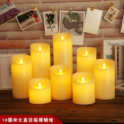 Factory Direct Sales Electric Candle Lamp LED Candle Buddha Lamp Cylindrical Christmas Halloween Lighting Home Wedding Props