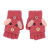 Baby Half Finger Gloves Universal Cartoon Puppy Thermal Gloves Cute Jacquard Flip Gloves Cashmere Gloves