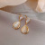 925 Silver Needle Opal Earrings Korean Graceful Geometric Square Jeweled Earrings Internet Celebrity Simple Earrings Female Wholesale