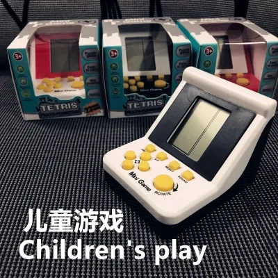 Cross-Border Supply EB Handheld Mini Video Game Toy Tetris Game Console Retro Nostalgic Children