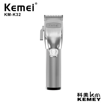 Kemei Hair Clipper KM-K32 USB Rechargeable Electric Hair Scissors with LCD Indicator Light Cutter Head Adjustable