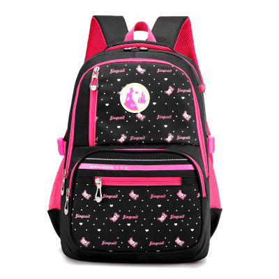 2019 New Schoolbag for Primary School Students Female Korean Style Lightweight Waterproof Nylon Girls' Backpack for Grade 1-6 Factory Direct Sales