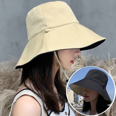  the All-Matching Summer Sun-Shade Sun Protection Hat Big Brim Fisherman Hat Ladies Outing Seaside Sun Hat UV Protection