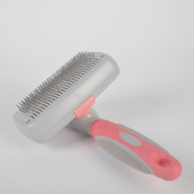 Pet Supplies Pet Steel Needle Comb Cleaning Comb Massage Comb Needle Comb Automatic Hair Removal Comb Easy to Handle