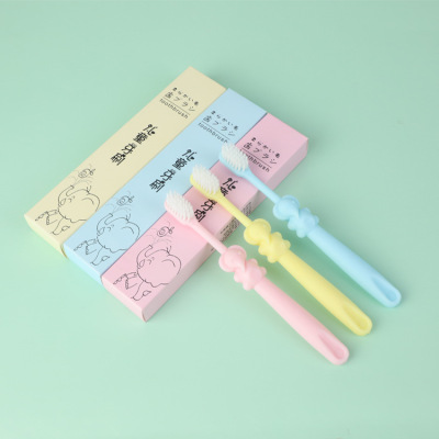 Merchandise Daily Hot Children's Toothbrush Soft Fur Single Creative Macaron Color Gift Toothbrush Can Be Customized