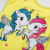 European and American Cartoon Rainbow Horse Polyester Swimsuit Yellow Swimsuit One-Piece Korean Style Children's Swimsuit Foreign Trade