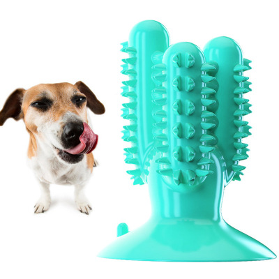 Amazon New TPR Dog Toothbrush Clear Tooth Cleaning Bone Molar Rod Food Leakage Bite-Resistant Pet Dog Toy
