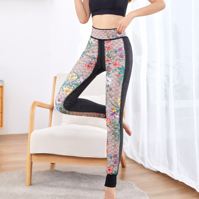 Extra Thick Silk Pants Northeast Stirrup Leggings Flowers Blooming Rich Outer Wear Thick Cold-Resistant Warm Long Johns Factory Wholesale