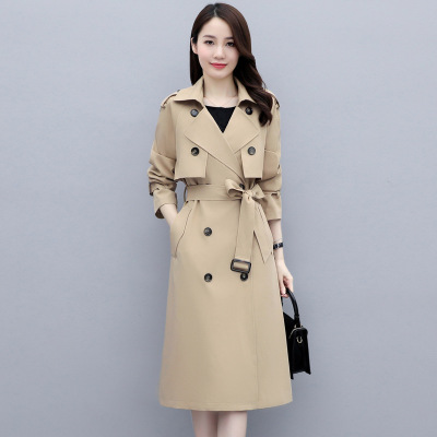 Fall 2020 New Elegant Trench Coat Women's Korean-Style Loose Slimming Long Coat Jacket Zy580