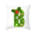 Gm076 Pillow Cover Custom Cartoon Green Letter Series Office Throw Pillowcase Peach Skin Fabric Cushion Cover Cross-Border