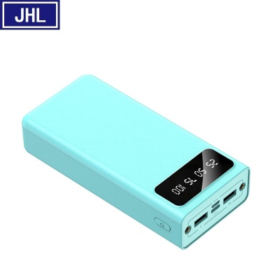 New Large-Capacity Mirror Digital Display Mini Self-Wired Power Bank 20000 MA Gift Customized Mobile Power.