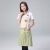 Washable Cotton Linen Apron Oil-Proof Stain-Proof Adult Women's Stitching Bear Waist Korean Style Work Clothes Coverall