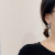 Pearl Tassel Earrings Women's Long Asymmetric Jeweled Earrings European and American Fashion All-Matching New