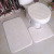 Cobblestone Flannel Embossed Bathroom 3-Piece Mat Bathroom Absorbent Non-Slip Toilet 3-Piece Carpet